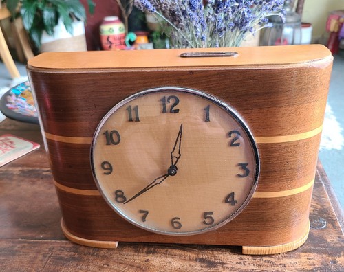 Art deco wooden savings bank - deco,