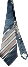 Mens Brown Blue Striped Multi