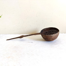 1920 Vintage Primitive Handcrafted Iron Strainer Old Decorative Collectible I128