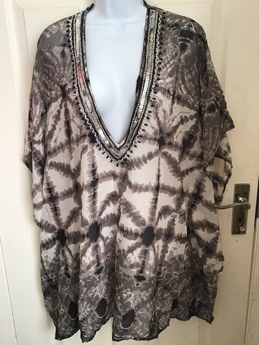Primark silver sequin kaftan - sequin,