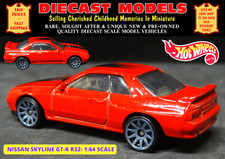 CLASSIC RED NISSAN SKYLINE GT-R R32; OLD HOT WHEELS 1/64 SCALE DIECAST MODEL CAR