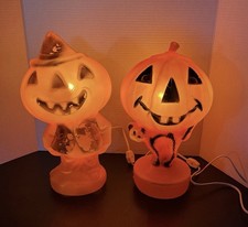 Vtg Lot 2 Halloween Blow Mold