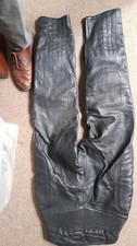 Leather motorcycle trousers