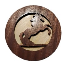 Handcrafted Round Wooden Horse