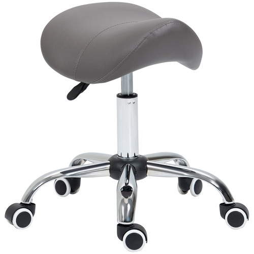 Salon stool leather grey - salon,
