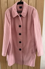Marks and Spencer Women's Pink Coat Size 24, Warm Winter Cosy Coat