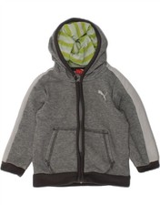 PUMA Baby Boys Zip Hoodie Sweater 9-12 Months Grey Cotton AP12