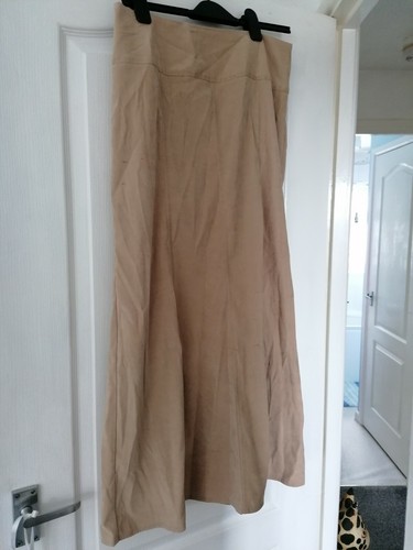 Cream faux suede skirt - cream, by
