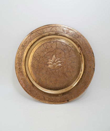 Large vintage copper charger - large,