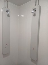 Commercial TMV White Shower Panel, Changing Rooms, Touch Button Electoric Timer