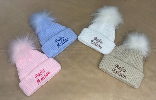 Personalised newborn baby hat - newborn,