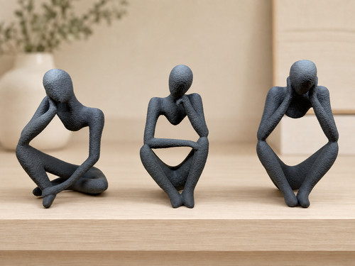 Abstract thinking man figurine - thinking,