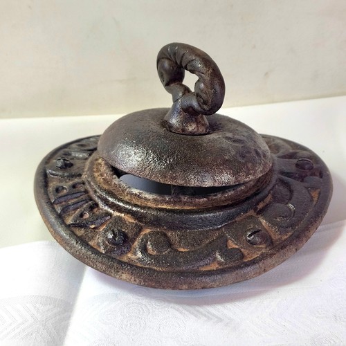 Antique cast iron stove damper - stove,