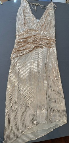 Zara sequin maxi dress large - sequin,