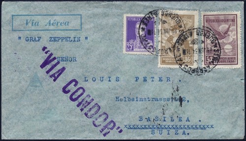 Zeppelin 1934 argentina 3rd - argentina,