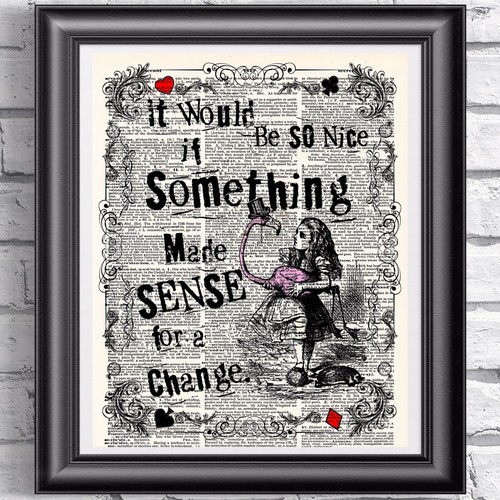 Original art print dictionary - original,
