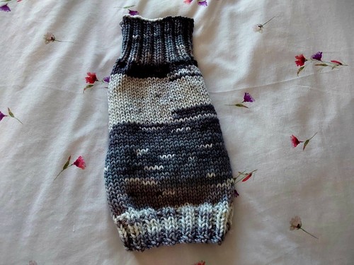 Hand knitted dog jumper small - knitted,
