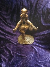 Vintage Bronze 1960's "LEAPFROG" 2 Children Playing - Large 11" Figurine