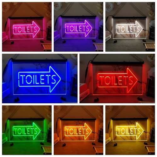 Rgb toilets arrow - washroom, led