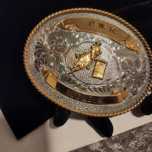 Western barrel racing trophy - western,