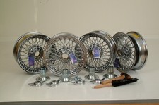 TRIUMPH TR6 CHROME WIRE WHEEL KIT ALSO FITS TR2 TR3 TR3A TR4 TR5 TR SHOP LONDON