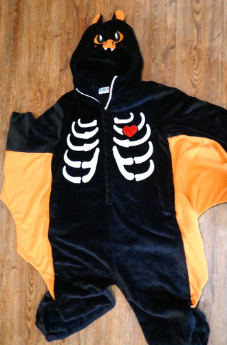 Bat bodysuit pajamas orange - bodysuit,