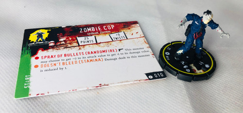 Horrorclix zombie cop 010 - horrorclix, #010