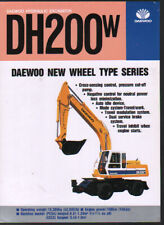 DAEWOO "DH200W" Wheeled Hydraulic Excavator Brochure Leaflet