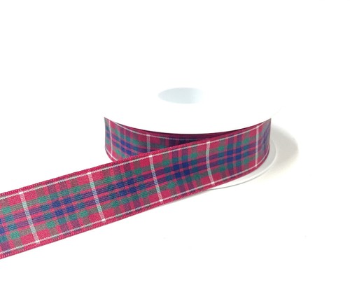 Tartan ribbon 25mm berisfords - 25mm,