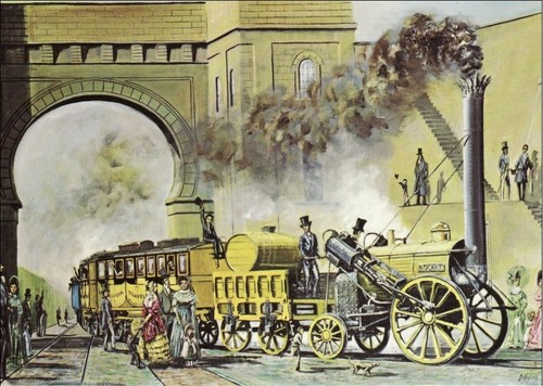 Postcard stephenson rocket - stephenson,