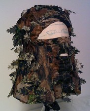  Head Cover 3D Camouflage, Leaves Thin Breathable With Fly Screen. Shooting Etc.