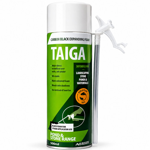 Taiga black expanding foam - black,