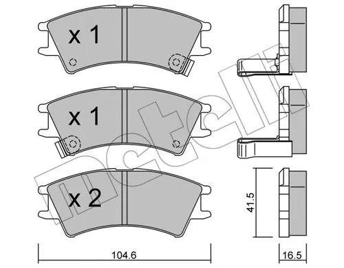 Front brake pad set - disc,