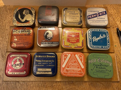 Antique typewriter ribbon tin - antique,