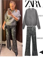 ZARA NEW FLARED SEQUINNED