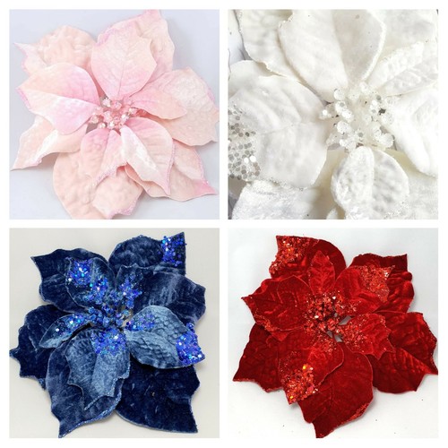 Large velvet poinsettia - large,
