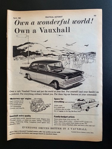 Press advert 1961 vauxhall - ,
