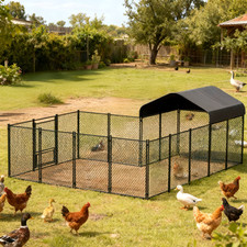 Chicken Coop Run Cage Poultry Hutch Goose Duck Fence Durable Breeding Nylon Net