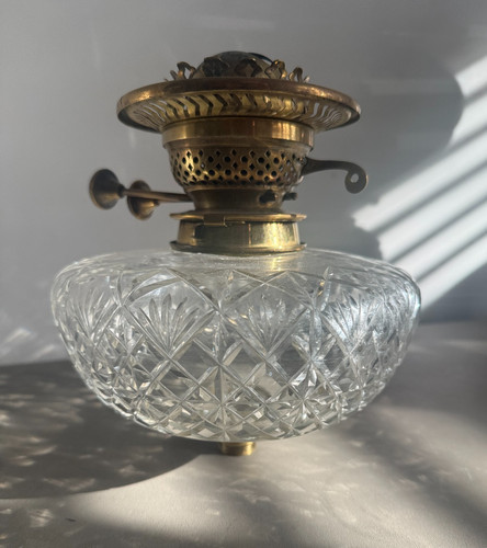 Antique large leaded cut glass - cut,