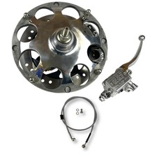 Lambretta S3 Italian GP SX Billet Pepperpot OutBoard Front Disc Kit w/ Drum Link