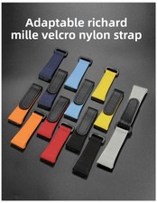 For Richard Mille RM50 RM53 Nylon Canvas Straps Mens Watch Band 25mm Screw Style