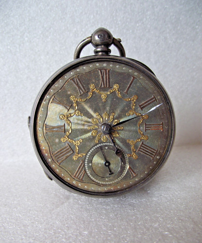 Solid silver pocket watch - silver,
