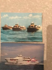 Hovercraft 2 postcards of Sidewall SES ship boat vessel Cowes 