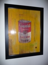 Pietro Psaier - Andy Warhol Campbells Soup Tin Original Painting on Fruit Wood