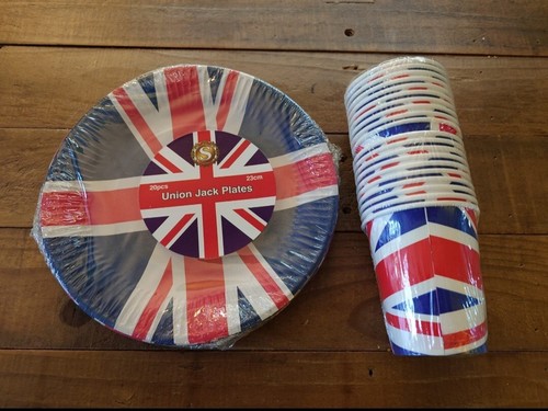 Union jack party plates 20 - party, plates,
