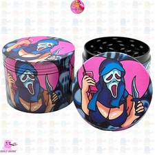 50mm Scream Girl Scary Girls Funny Metal Tobacco Magnetic Grinder Funny Gift