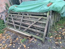 9’ Sheep Pen Hurdles 5 Bar Gates Livestock Geese Dog Run Pony Wooden Fence Panel