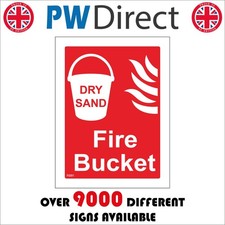 Sign dry sand fire - dry, bucket