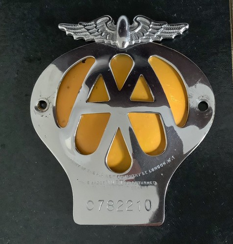 Vintage winged car badge - winged,