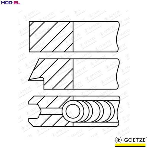 Piston ring kit - piston,